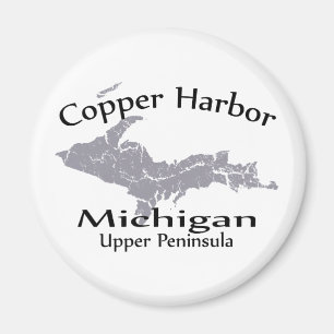 Copper Harbour Michigan Carte Magnet de conception