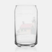 Copper Harbour Vuurtoren blik glas (Achterkant)