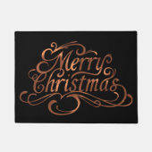 Copper-look Merry-kerstscript Deurmat (Voorkant)