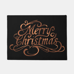 Copper-look Merry-kerstscript Deurmat