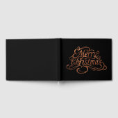 Copper-look Merry-kerstscript Gastenboek (Volledig)