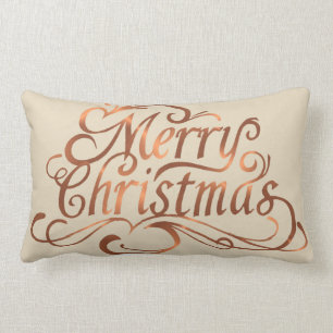 Copper-look Merry-kerstscript Kussen