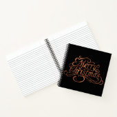 Copper-look Merry-kerstscript Notitieboek (Binnen)