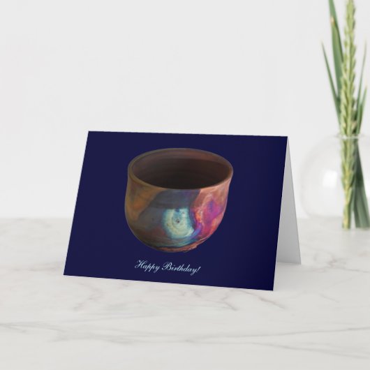 Copper Matt Raku - Gelukkige Verjaardag Kaart (Voorkant)