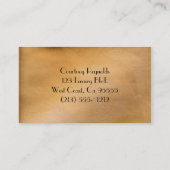 Copper Metallic Restaurant Visitekaartje (Achterkant)