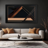 Copper Minimalist Geometry Canvas Afdruk