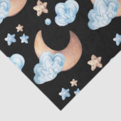 Copper Moon en Stars Pattern Tissuepapier (Detail)