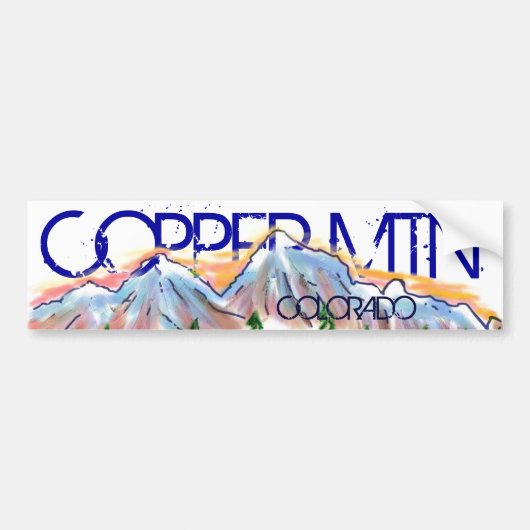 Copper Mountain Colorado artistieke sticker (Voorkant)