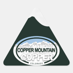 Copper Mountain Colorado met sneeuw bedekte Rocky  Driehoek Sticker