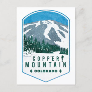 Copper Mountain Colorado Ski Badge Briefkaart
