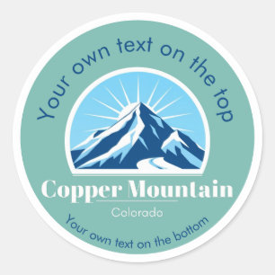 Copper Mountain Colorado skigebied medaille Ronde Sticker