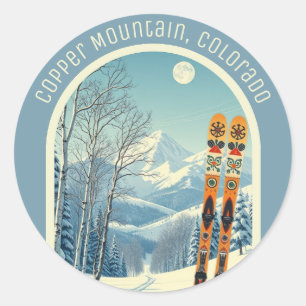 Copper Mountain Colorado souvenir skigebied Ronde Sticker
