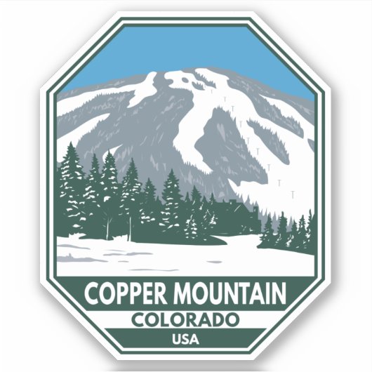 Copper Mountain Ski Area Colorado Sticker (Voorkant)