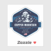 Copper Mountain Ski Badge , Colorado Sticker (Vel)
