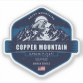 Copper Mountain Ski Badge , Colorado Sticker (Voorkant)