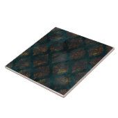 Copper Patina Damask Waterverf Pattern Tegeltje (Zijkant)