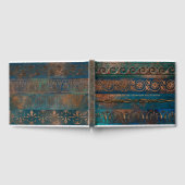 Copper Patina en Turquoise Grecian Metallic Gastenboek (Volledig)