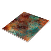 Copper Patina Rusted Damask Tegeltje (Zijkant)