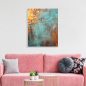 Copper Patina Rustic Metallic Canvas Afdruk (Insitu (Woonkamer))