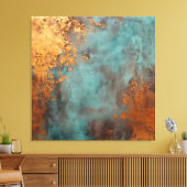 Copper Patina Rustic Metallic Canvas Afdruk (Insitu (Woonkamer))