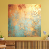 Copper Patina Rustic Metallic Canvas Afdruk (Insitu (Woonkamer))