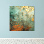 Copper Patina Rustic Metallic Canvas Afdruk (Insitu (Houten vloer))