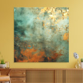 Copper Patina Rustic Metallic Canvas Afdruk (Insitu (Woonkamer))