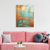 Copper Patina Rustic Metallic Canvas Afdruk (Insitu (Woonkamer))