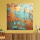 Copper Patina Rustic Metallic Canvas Afdruk (Insitu (Woonkamer))