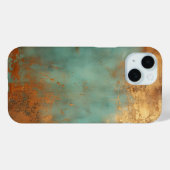 Copper Patina Rustic Metallic Case-Mate iPhone Case (Achterkant (horizontaal))