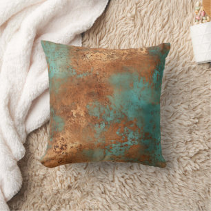 Copper Patina Rustic Metallic Kussen