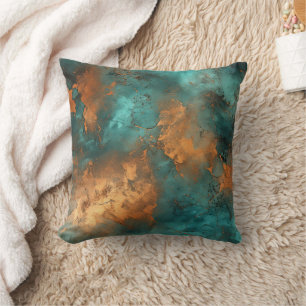 Copper Patina Rustic Metallic Kussen