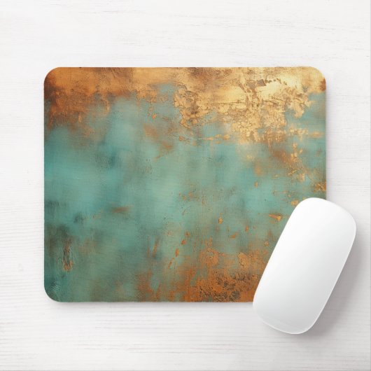 Copper Patina Rustic Metallic Muismat (Met muis)