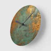 Copper Patina Rustic Ronde Klok (Hoek)