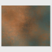 Copper Rust Blue Patina Metallic Grungy Abstract Cadeaupapier (Vlak)