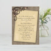 Copper Scroll Elegant Steampunk Weddenschap Kaart (Staand voorkant)