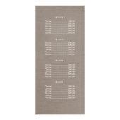 Copper Sequins Haarstylist Hair Salon Price Menu (Achterkant)