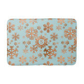 Copper Snowflake Monogram Robin Egg Blue Bath Mat (Voorkant)