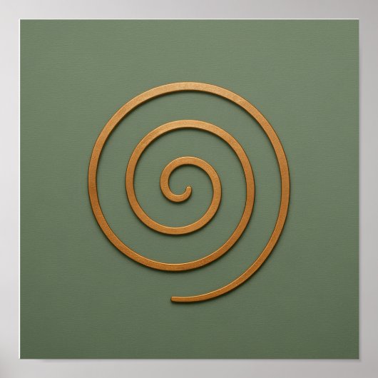 Copper spiral sur affiche verte (Devant)