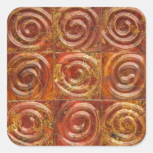 Copper Spiral Tegels Sticker