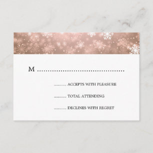Copper Winter Wonderland Mariage élégant RSVP