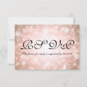 Copper Winter Wonderland Mariage élégant RSVP (Dos)