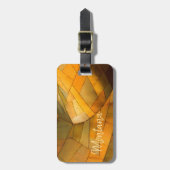 Copperbrass Sheet Metal Abstract Bagagelabel (Voorkant verticaal)