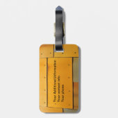 Copperbrass Sheet Metal Abstract Bagagelabel (Achterkant verticaal)