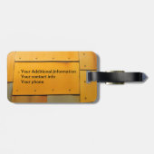 Copperbrass Sheet Metal Abstract Bagagelabel (Achterkant horizontaal)