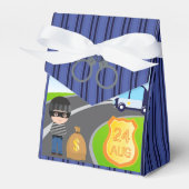 Cops and Robbers Birthday Party Guest Dank u Bedankdoosjes (Voorkant Zijde)