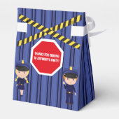 Cops and Robbers Birthday Party Guest Dank u Bedankdoosjes (Achterkant)