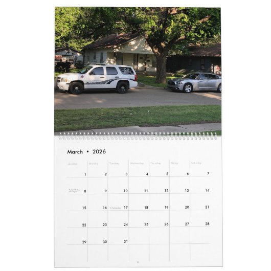 Cops dans le calendrier des trous (Mar 2026)