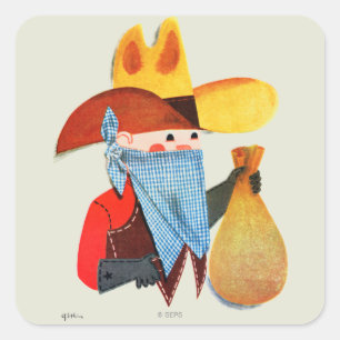 Cops en Robbers Vierkante Sticker