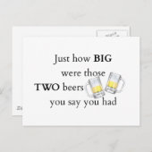 Cops gekscheren, hoe groot. briefkaart (Voorkant / Achterkant)